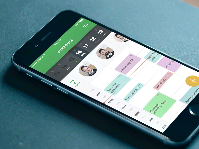 WL Staff Menu app appointment atomic calendar class ios iphone menu mobile schedule staff