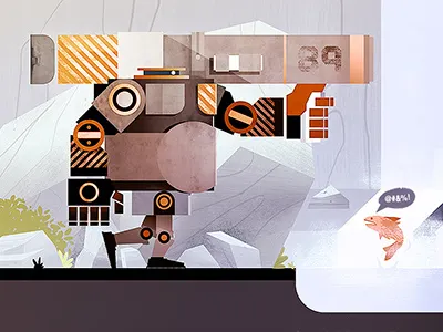 World War Robots Bramble ashley wood creative process fan art illustration vector