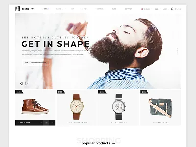 Trendify is online now! creative design fashion goods market minimal retail shop store template theme website