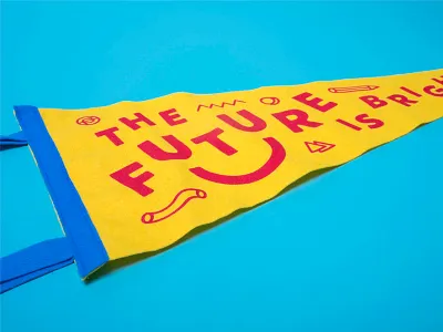 Future Pennant pennant print typography