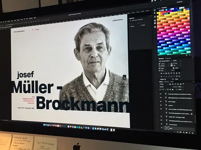 A Cheeky Peek font graphic muller brockmann photoshop project prototype typography ui website