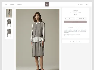 Product Page Minimal WIP design e commerce ecommerce fashion fashion shop minimal minimalism shop shopping uib user interface wen shop