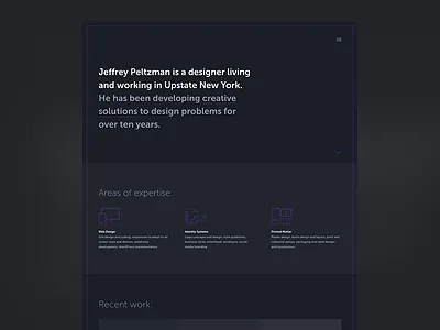 My Portfolio Site clean minimal museo portfolio purple