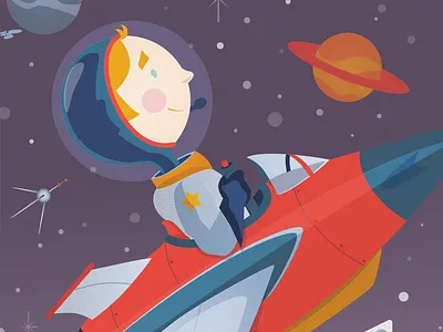Space Ranger coin operated illustration planet ranger space starship ufo