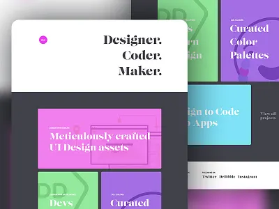 Minimal Portfolio UI minimal portfolio projects serif tutorial ui