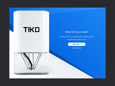 Tiko Landing blue clean contrast cross homepage landing simple site whitespace
