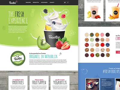 Landingpage Frooters fresh froyo fruit juice yoghurt