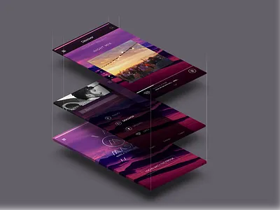 Day 08 : MASAS Mobile Experience app artist feed follow ios masas menu micka touillaud music profile