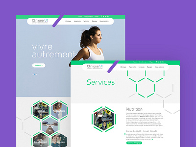Colorfull clinic clinic health health care sport ui web design