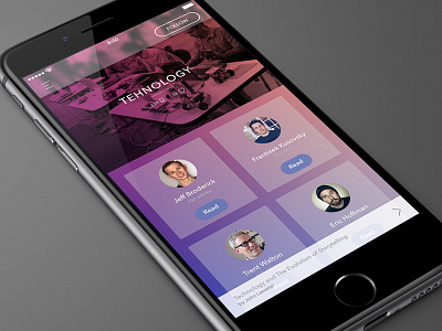 Theme Blog app articles icons ios iphone mobile social ui ux