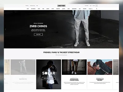 ZANEROBE Homepage - Returning user clothing ecommerce fashion online stores woocommerce wordpress