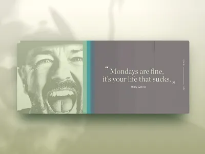 quote #03 green grey monday quote ui