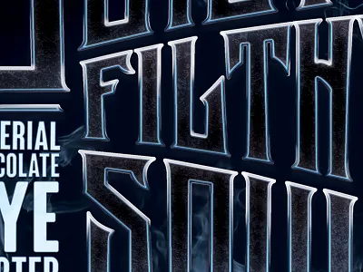 Guilty Filthy Soul Beer Logo Lettering beer brewery dark filthy font guilty lettering logo porter rye smoke soul