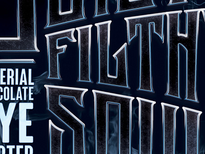 Guilty Filthy Soul Beer Logo Lettering beer brewery dark filthy font guilty lettering logo porter rye smoke soul