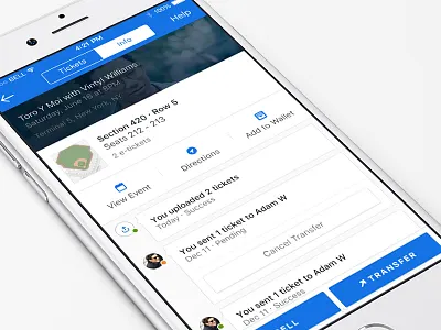 Ticket Information Concept concept seatgeek ticket timeline transactions