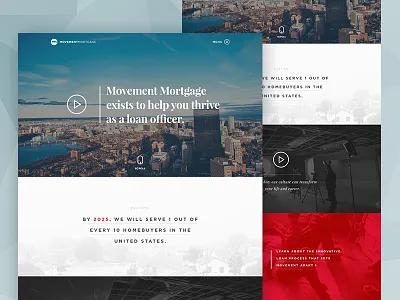 Movement LO Website loan officer mortgage responsive ui video background web design