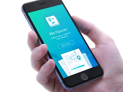 Via Planner App app design illustration ios maps navigation planner route travel ui