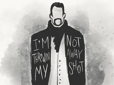 My Shot digital art hamilton my shot photoshop silhouette sketch watercolor