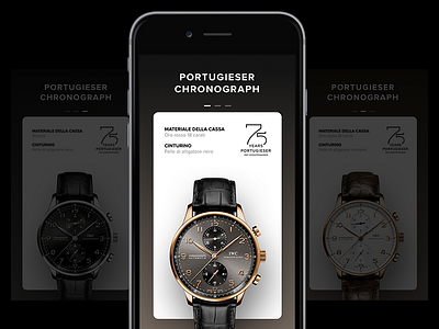 IWC prototype • Sketch Freebie app flat freebie interface iwc parallax sketch ui ux watches