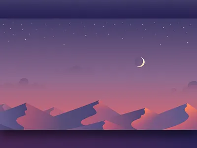Desktop Wallpaper art desert design free freebie graphic illustration landscape moon sun vector wallpaper