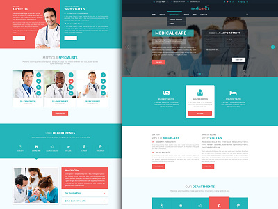 Medicare | Health & Medical Website creative doctor health medical medicine nurse operation professional simple ui unique ux