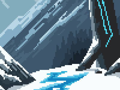 Stone of fortitude adventure cave cold fortitude ice landscape mountain pixel snow stone viking