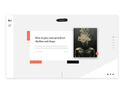 QUI Magazine art blog clean magazine news ui. ux