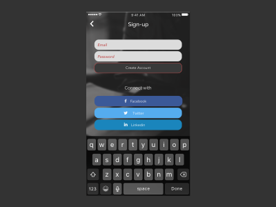 DailyUI - #001 - Sign up dailyui