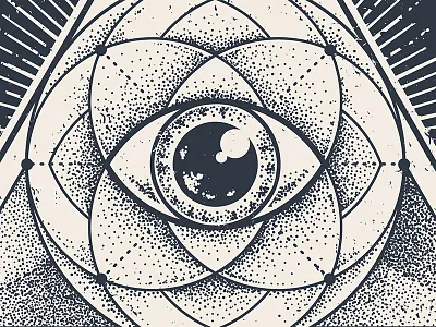 Sacred Geometry abstract art dotwork geometric hipster mandala sacred triangle vecster vector