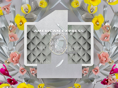 Countdown to Spring (3 of 3) americanexpress amex animation floral handmade illustration leaves platinum silver