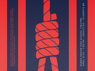 parade flag musical noose parade play poster rope theatre usa