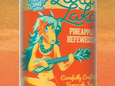 Laka Laka craft beer hefeweizen horny goat packaging pineapple