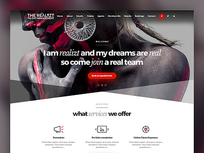 Talent Management clean interface landing minimal modern talent ui ux web web design