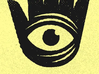 Hand-eye coordination... coordination eye eyeball grit hand illustration photocopy texture