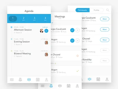AppConnecting - iOS animation app flat ios iphone principle profile transition ui ux
