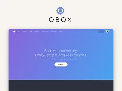 Obox Redesign design editor homepage live logo obox resources themes wordpress