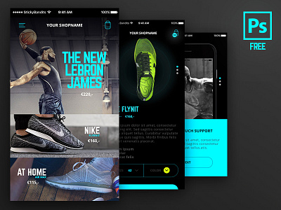 Freebie PSD: Mobile UI Kit black design flat free glow mobile psd ui ui kit ux ux design website