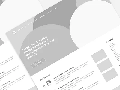 Joomla Hub Wireframe blog concept design hub joomla news ui web website wireframe