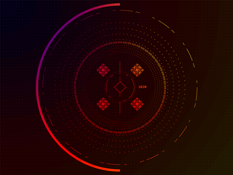 Exploration analytics data viz futuristic gradient syfy ui