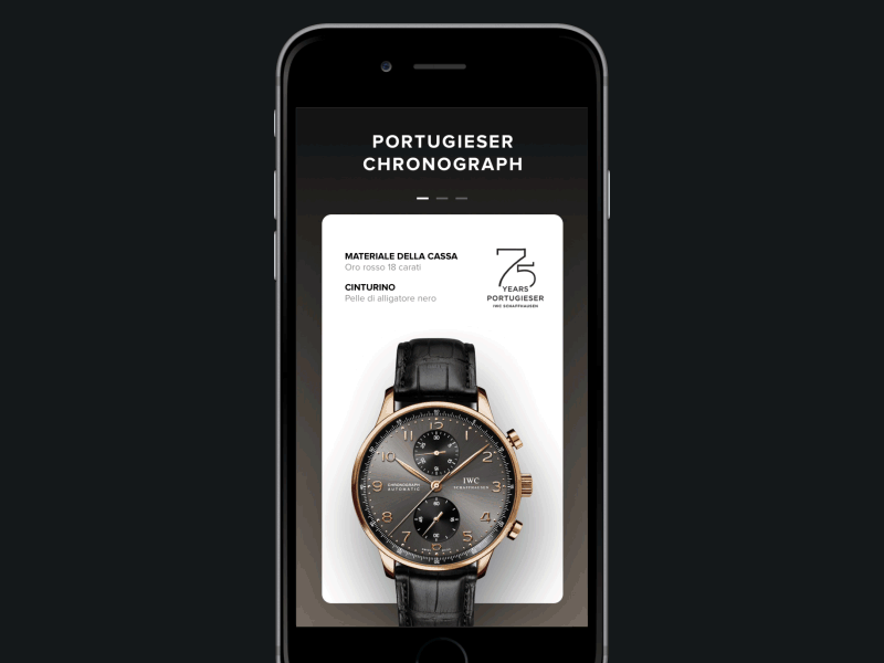 IWC prototype • Principle Freebie animation app download freebie interaction iwc parallax principle sketch ui ux watches