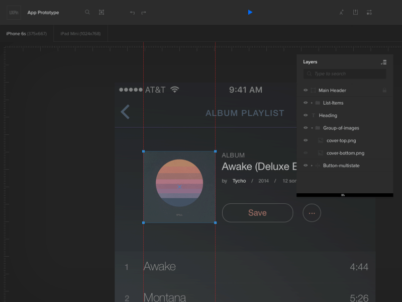 Detaching Layers dark ui editor layers panel motion ui sidebar uiux uxpin