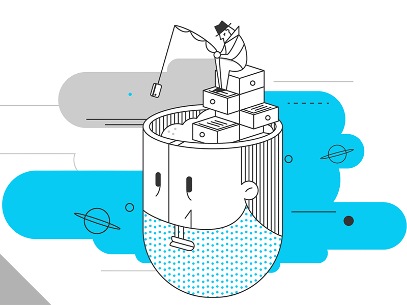 fishing animation blue data fishing gif head it mad