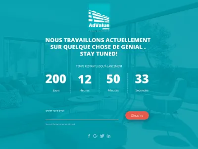 Real Estate Under Construction Page blue countdown immobilier interface real estate ui under construction ux website