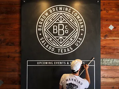 Barrow Brewing hand-painted menus