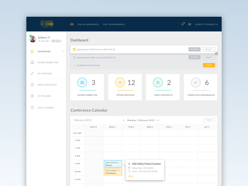 Example of Dashboard Design