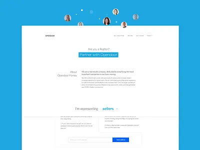 Partnership page landing page partnership real estate visual design