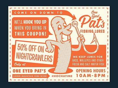 One Eyed Pat's Hangtag Coupon coupon fly fishing flyfishing growcase hangtag hangtags hochatime one eyed pats