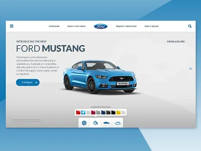 Daily Ui #003 003 daily daily ui daily ui 003 dailyui desktop ford landing landing page mustang page web