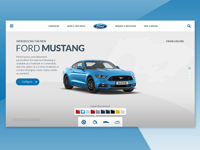 Daily Ui #003 003 daily daily ui daily ui 003 dailyui desktop ford landing landing page mustang page web
