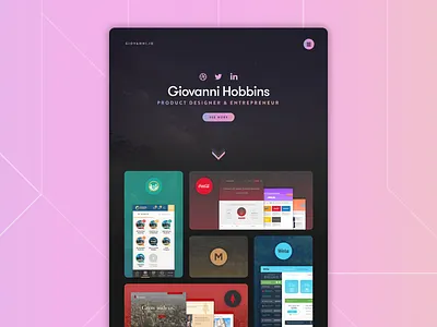 Portfolio concept blocks dark masonry portfolio responsive tiles